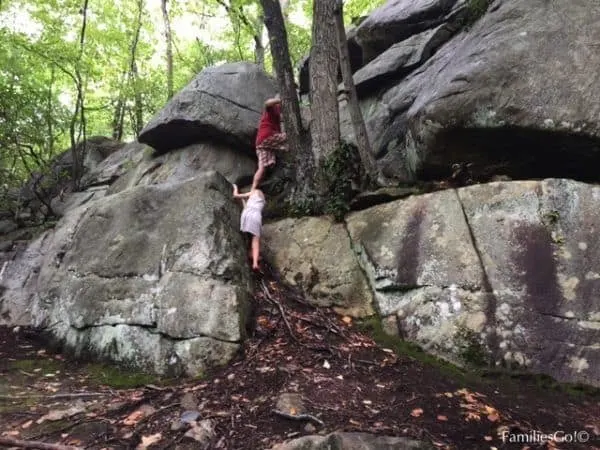 rock climbing on staycation