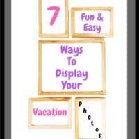 We all take a lot of family vacation photos. Get them off your phones and out of your cameras with these 7 solutions and crafts. #photos #diy #crafts #family #vacationphotos #photostorage #photocrafts
