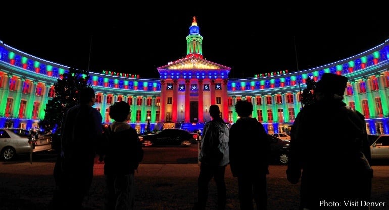 Denver lights up at the holidays