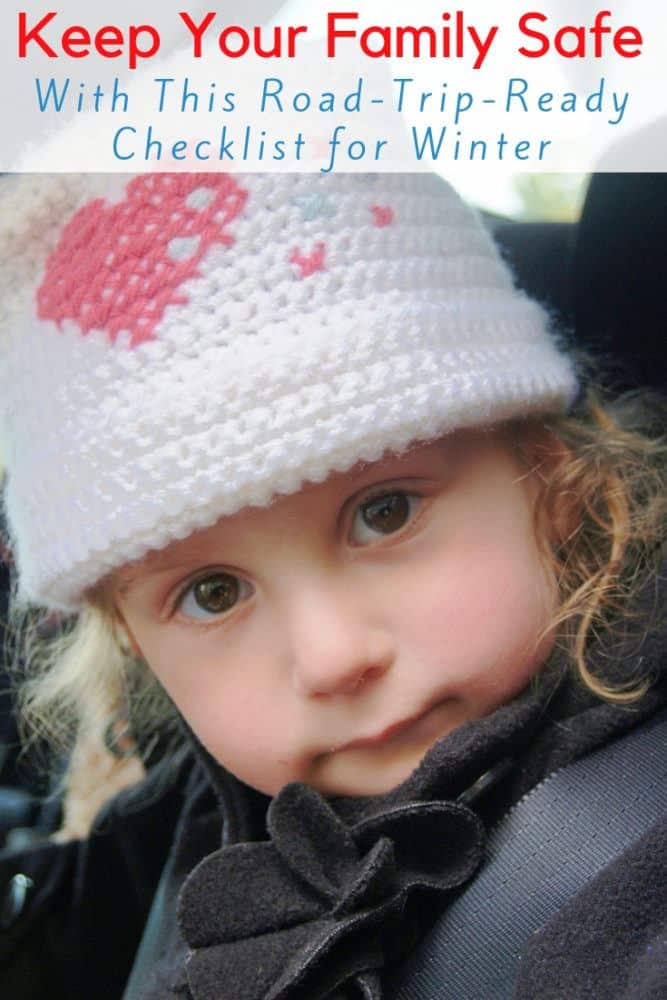 Here are our best safety tips plus a printable checklist for winter road trips to get your family for holiday travel and ski vacations. #roadtrip #safety #tips #printable #checklist #winter #vacation