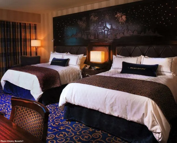 The rooms at disneyland hotel celebrate the theme park