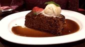 sticky toffee pudding a the principal in edinburgh