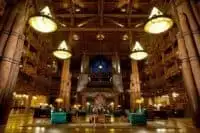 the lobby of the wilderness lodge at disney world was inspired by the pacific north west