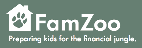 the logo for famzoo, a budget app that is handy for travel with kids.