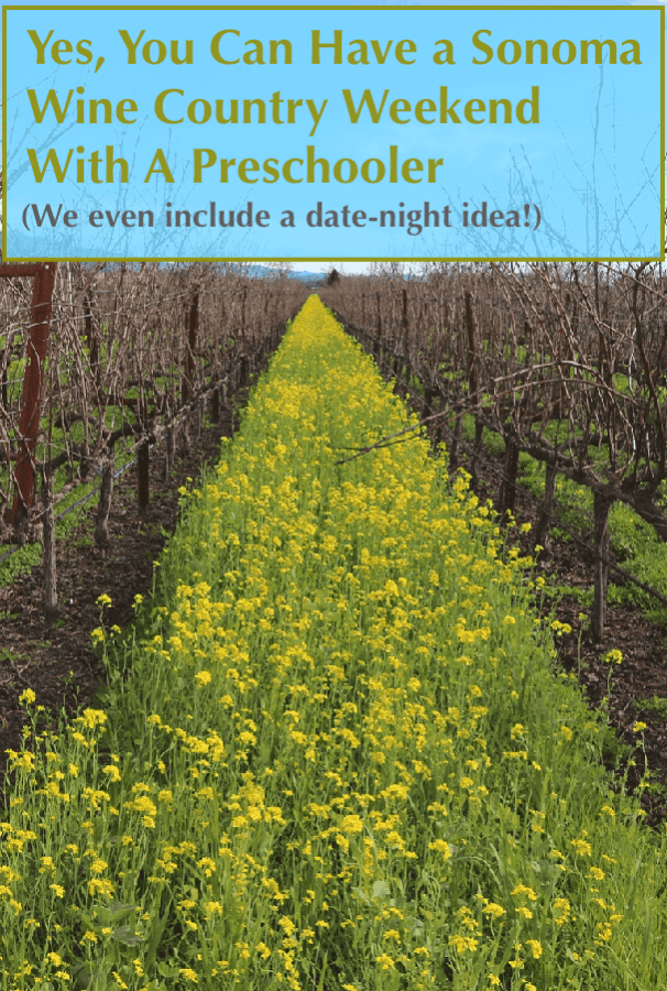 Sonoma is an easy weekend away even with a small child along. You can find lodging, restaurants, activities and even wineries where kids are welcome. And maybe have a date night! #sonoma #california #vacation #kids #family #thingstodo #wheretostay