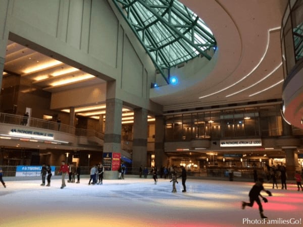 Ice skate indoors in montreal at atrium le 1000