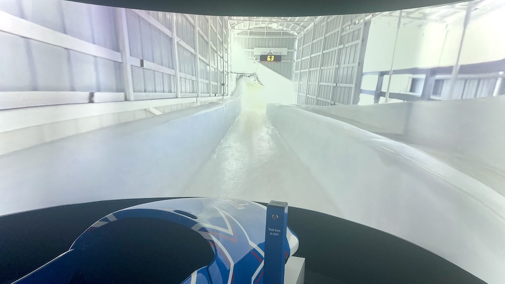 This is the top of the lake placid bobsled run. The run for visitors starts further down the track.