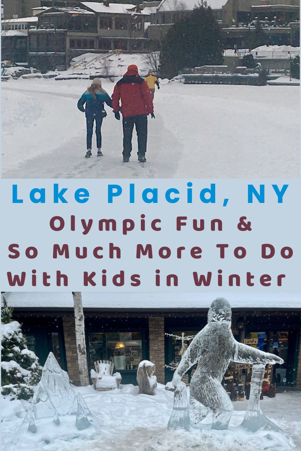 Lake placid new york has a lot to do on a winter vacation with kids from sliding around on frozen mirror lake to exploring cut main street shops.