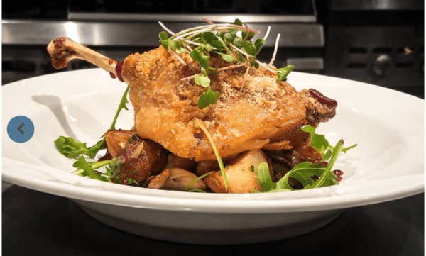 Duck confit at le deux gamins on montreal