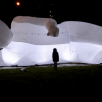 the Montreal in Lumiere light festival runs for a month and is a fun winter activity for families
