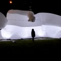 the Montreal in Lumiere light festival runs for a month and is a fun winter activity for families