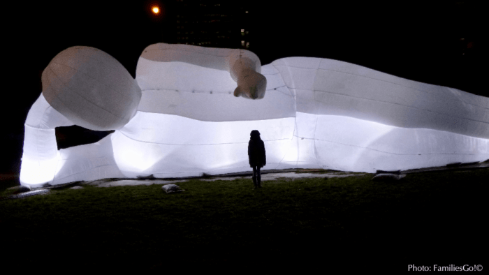 the Montreal in Lumiere light festival runs for a month and is a fun winter activity for families
