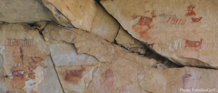 Petroglyphs on the bright angel trail at the grand canyon