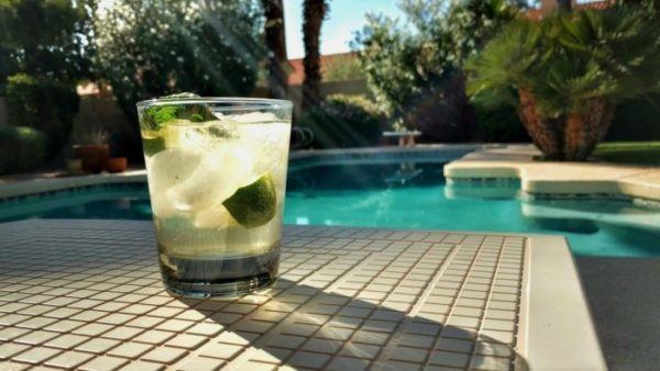 having a pool at your beach rental lets parents chill out while the kids play