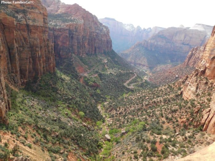 The reward at the end of zion's canyon view trail