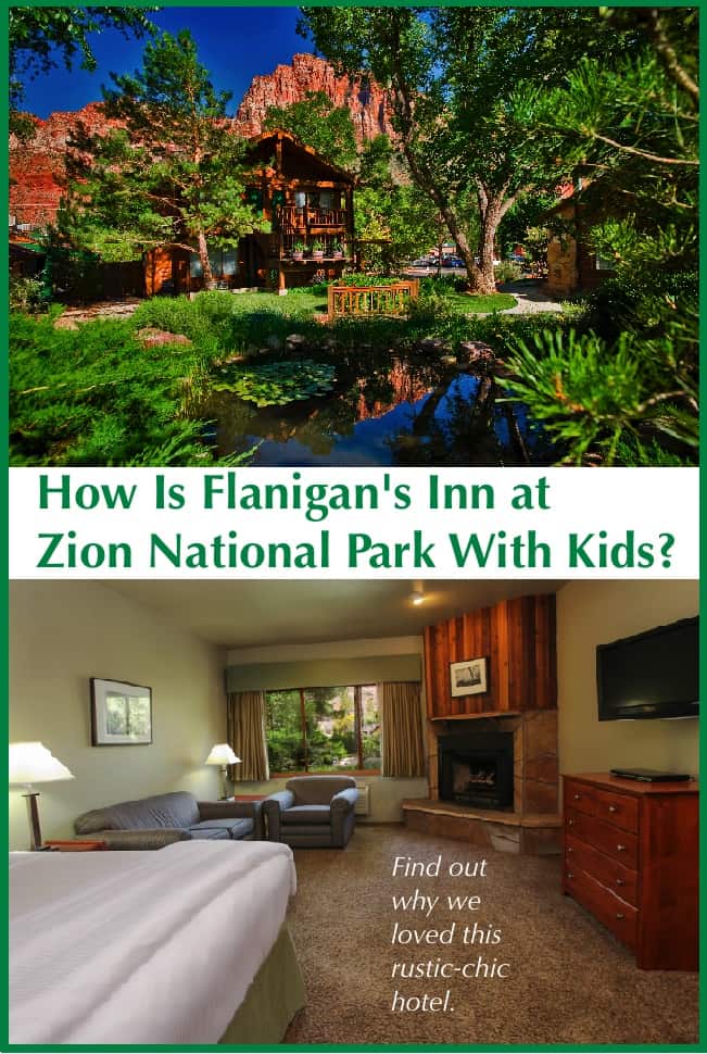 Flanigan's inn has a great pool, hilltop labyrinth, a welcoming restaurant and a laid-back, upscale rustic vibe. It's a good hotel choice for families visiting zion national park