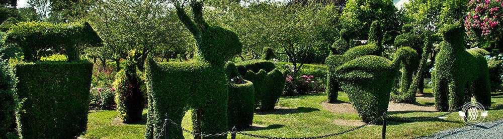 Lawn ornaments at one of the summer "cottages" in newport.