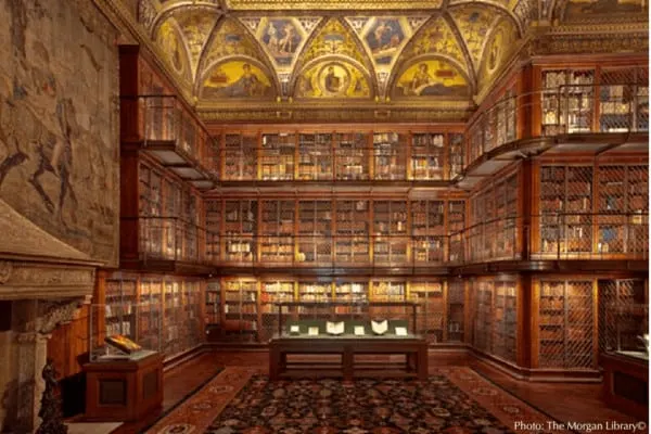 this elaborate reading room is the reason people visit the morgan library in new york