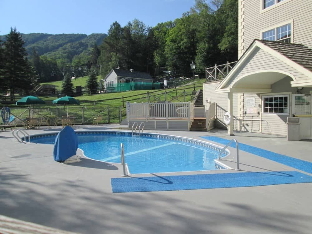 The pool at the country inn is small but heated.