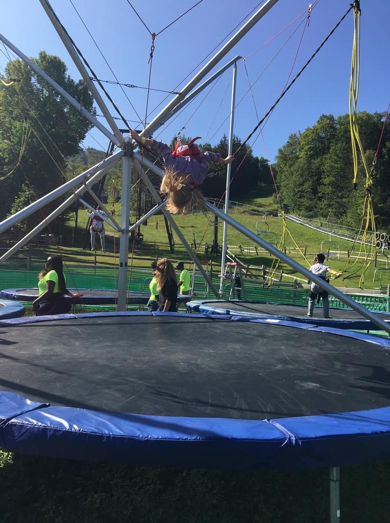 The bungee trampolines at jiminy peak