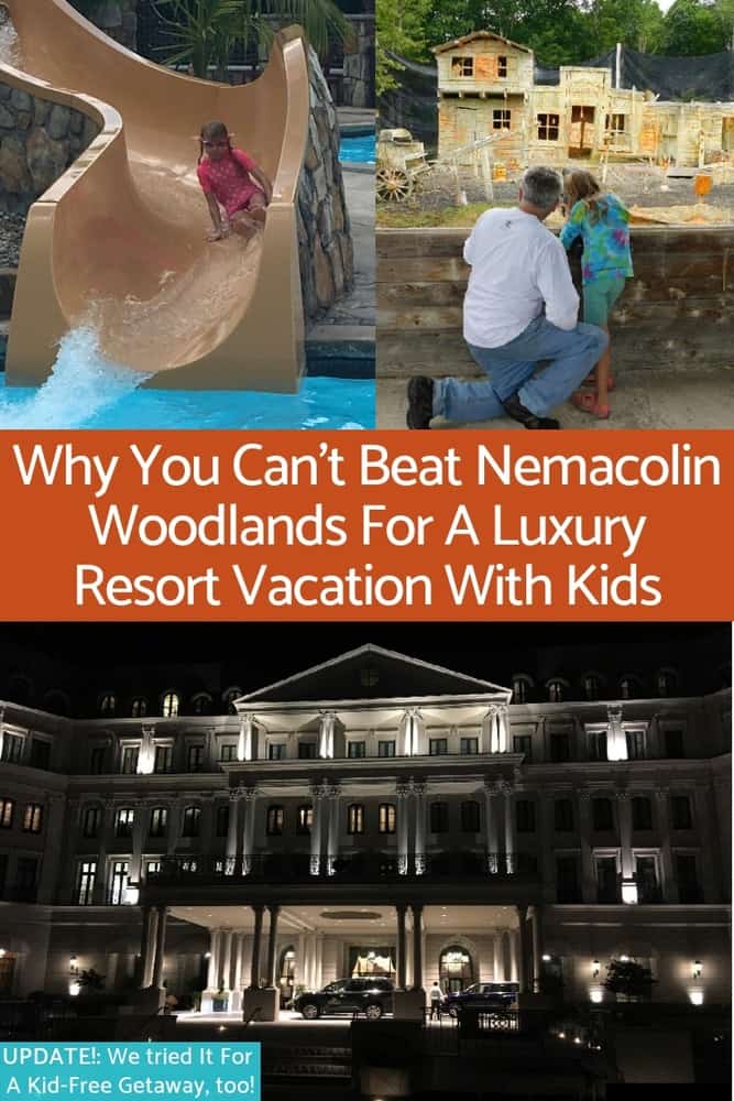 Nemacolin woodlands, in southern pennsylvania offers 2 luxury hotels and private houses, great kid-friendly restaurants, adventure activities and a huge pool. It's perfect for an upscale family vacation.
