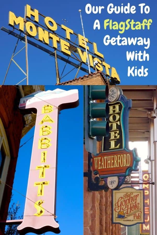 Flagstaff, arizona has outdoor activities, brewpubs, local coffee stores and much more for a a great family weekend getaway. #flagstaff #arizona #weekend #vacation #thingstodo #kids
