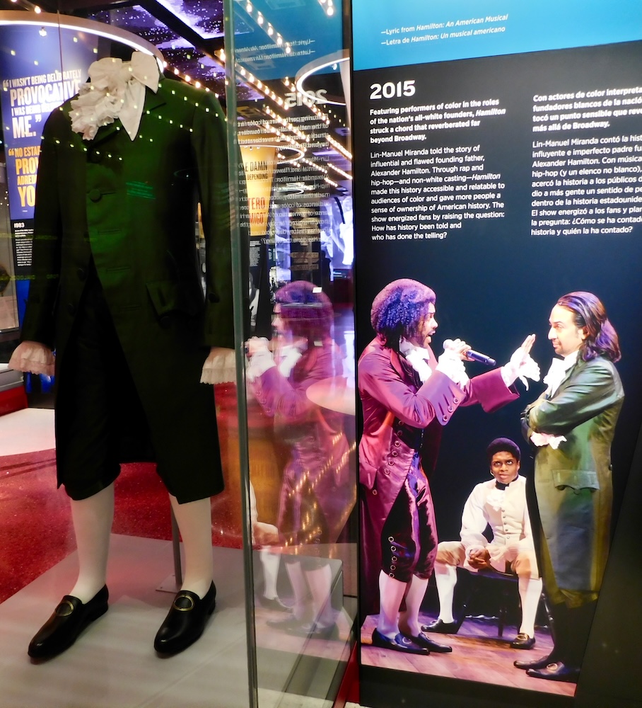 Lin-manueal miranda's green and white silk costume from hamilton