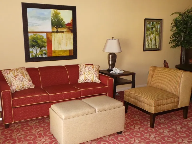 the living room at the berkshire mountain lodge