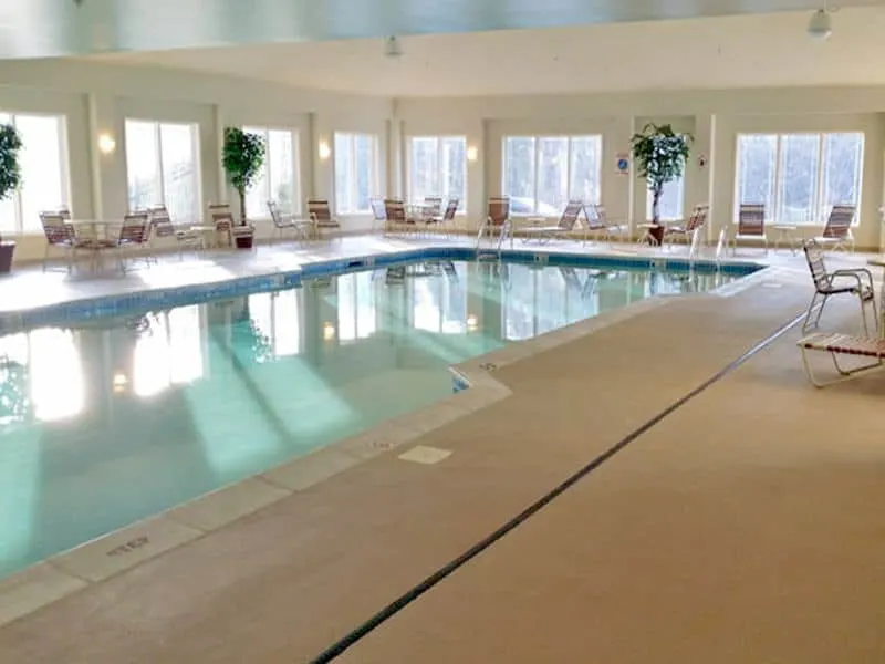 the indoor pool at the berskshire mountain lodge