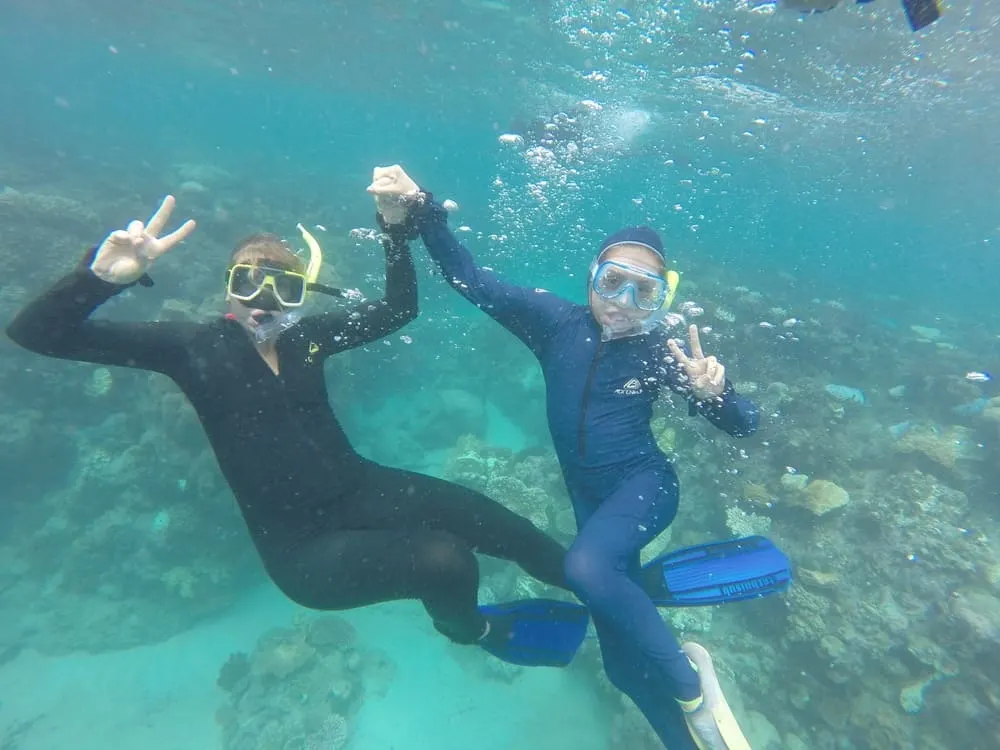 snorkeling is a great way for families to see the great barrier reef