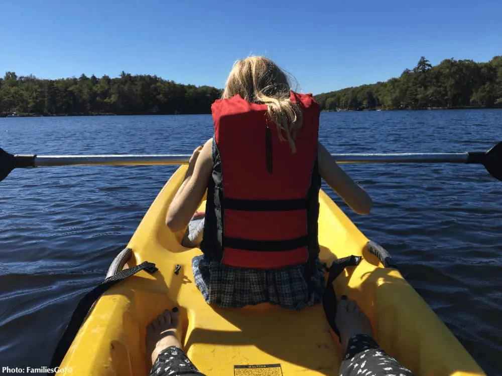 kayaking on a poconos lake