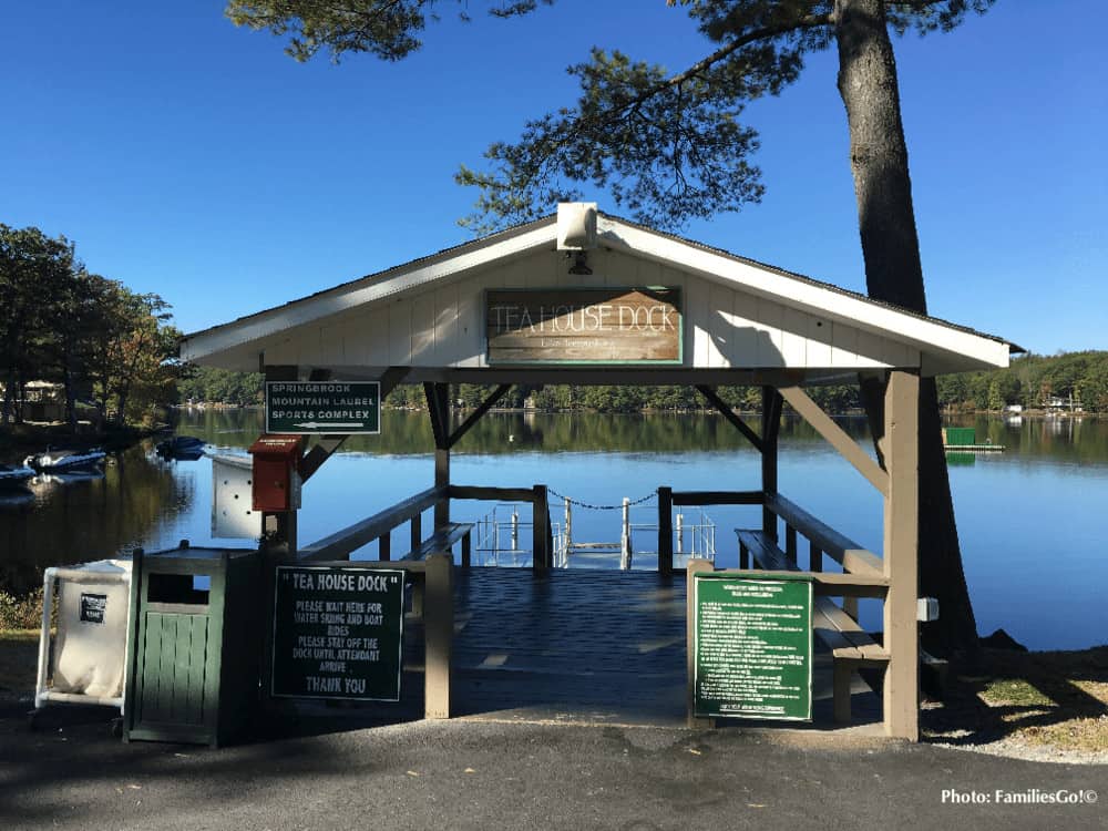 the lake at woodloch resort is enticing