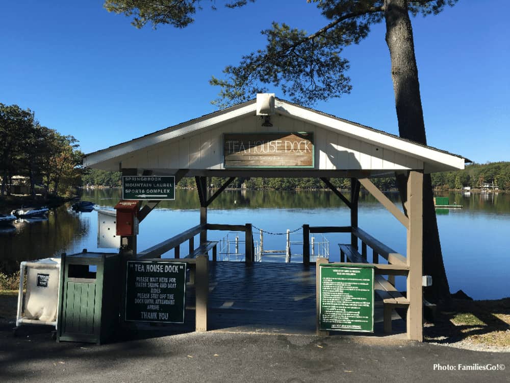 The lake at woodloch resort is enticing