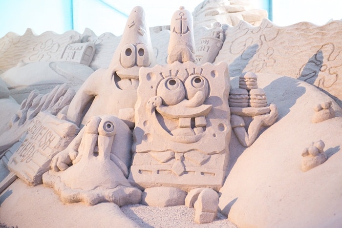 spongebob and patrick at the sugar sand festival