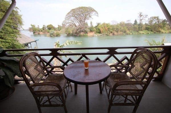 Quiet hotel balcony