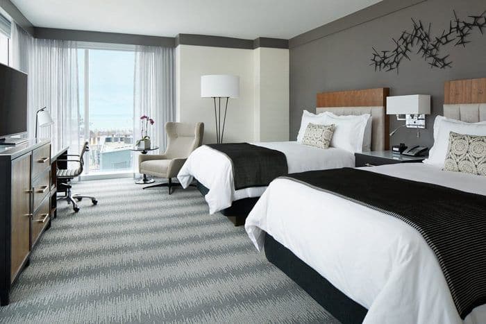 A standard room at the loews chicago