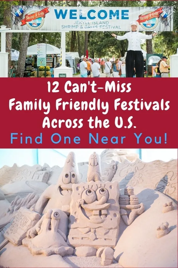 12 kid-friendly festivals in the u.s. they celebrate food, music, arts, crafts, christmas and more. they are ideal ideas for mini family vacations. #festivals #us #travelideas #familyvacations #kidfriendly