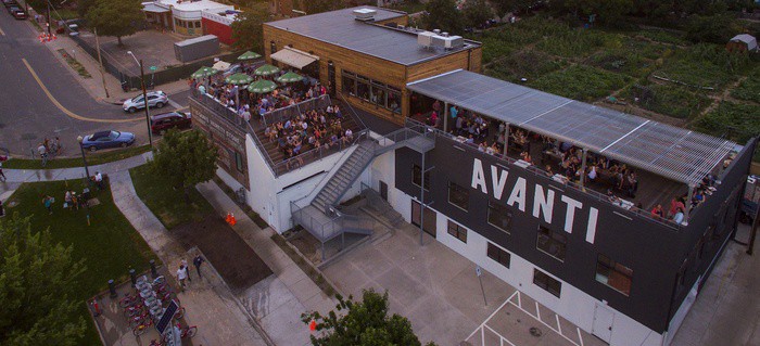 Avanti food hall has good views and kid-friendly food.