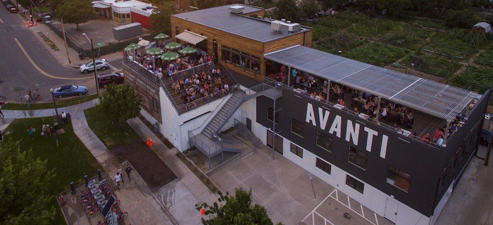 avanti food hall has good views and kid-friendly food.