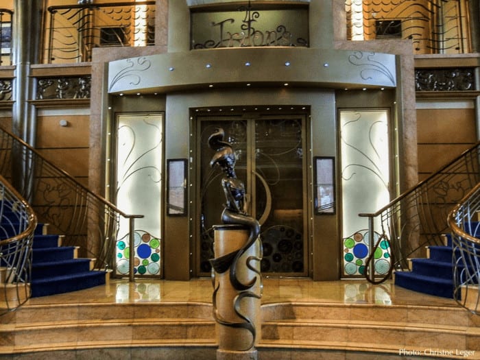 Ariel graces the space of a disney ship
