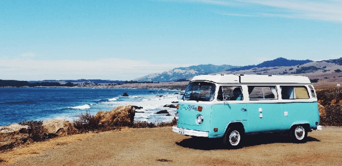 Yes, you can travel in a vw van while pregnant.