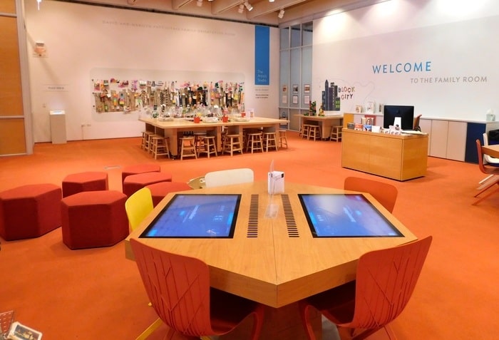 The family center at the art institute at chicago is a great drop-in space