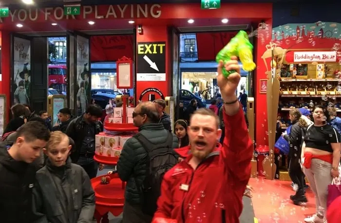 the madness of hamley's toy store on a school break