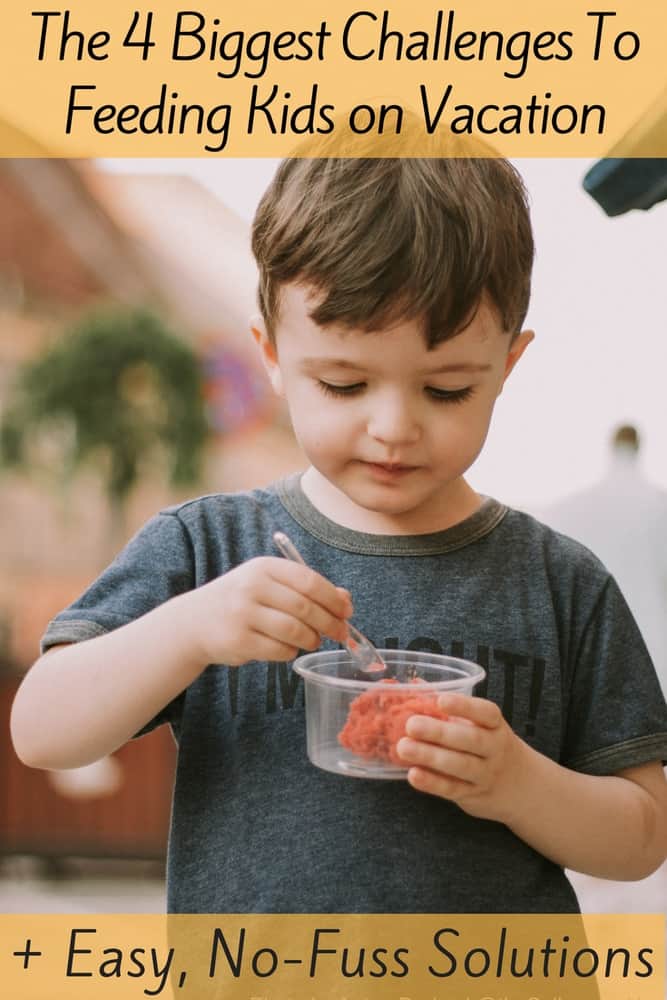 Keeping kids well fed is part of keeping them healthy on vacation. Here are tips for healthy snacks and making sure kids eat enough of the right foods to keep everyone happy and fit.