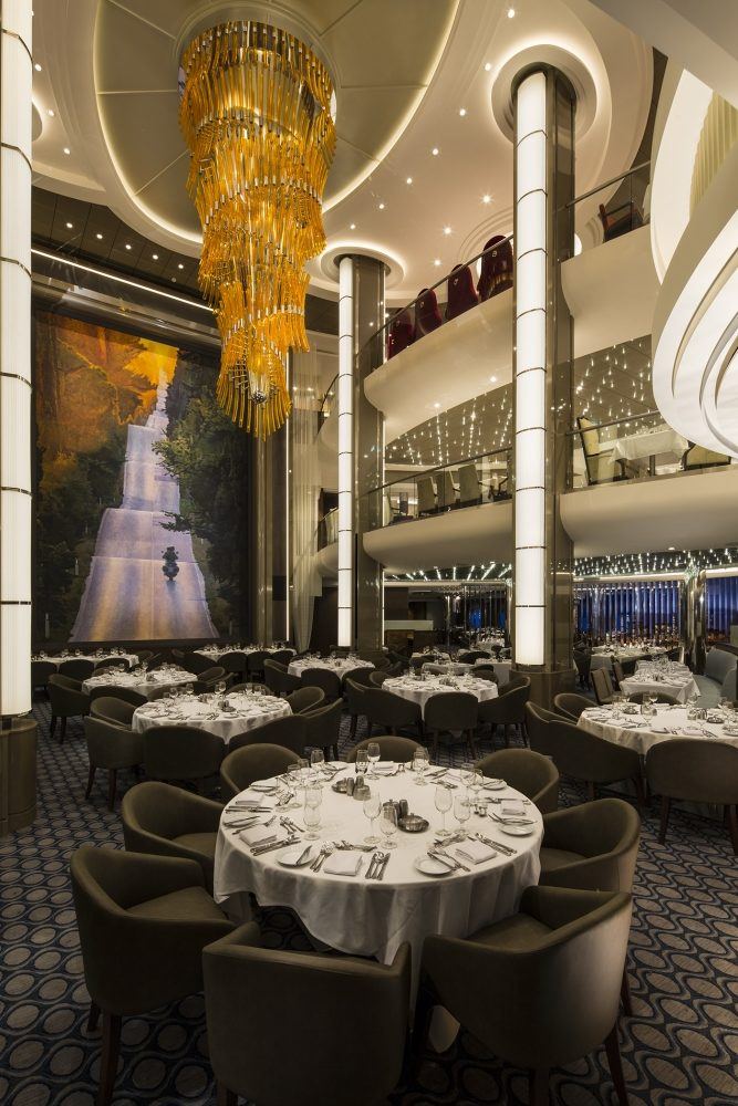 Main dining room on a royal caribbean cruise ship