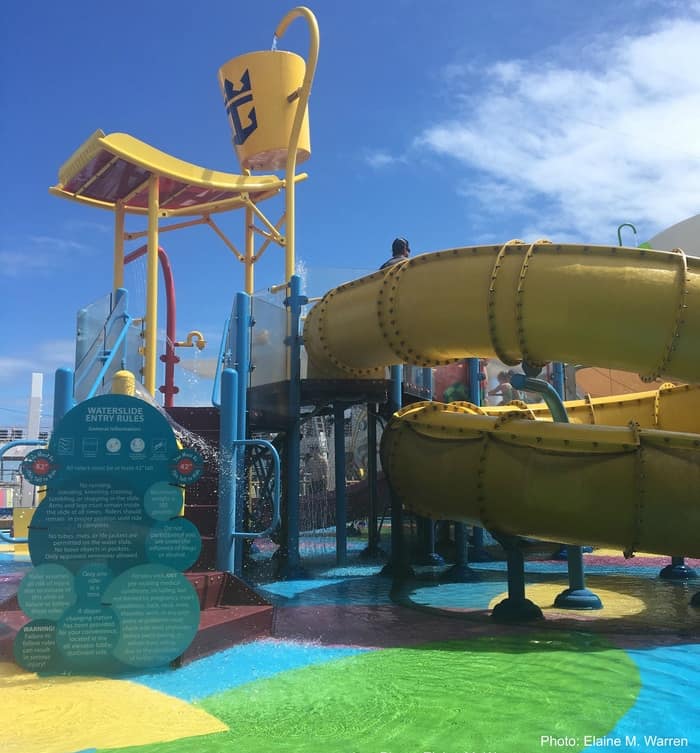 new royal caribbean ships have big slides and better splash pads