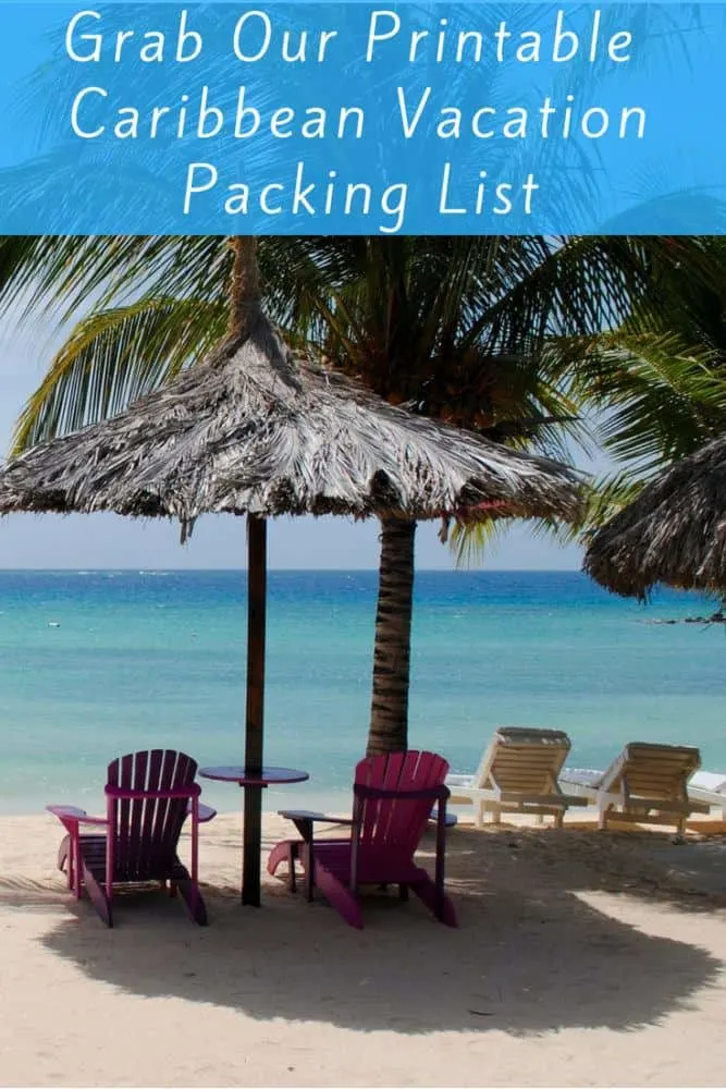Packing List: Caribbean Vacation With Kids here is our easy, printable packing list for your next caribbean island vacation with kids. it makes planning easy so you can start to relax even before you arrive at your beach destination. #caribbean #packinglist #planning #beach #vacation #kids