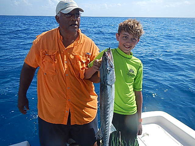 tweens and teens go sport fishing off grand bahama island