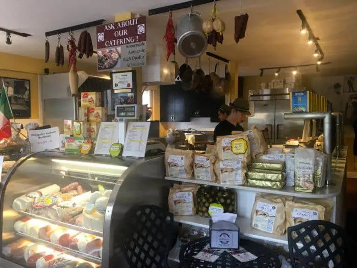 the deli counter at dinapoli's in lambertsville