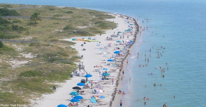 the beach at bill baggs state park, key biscayne